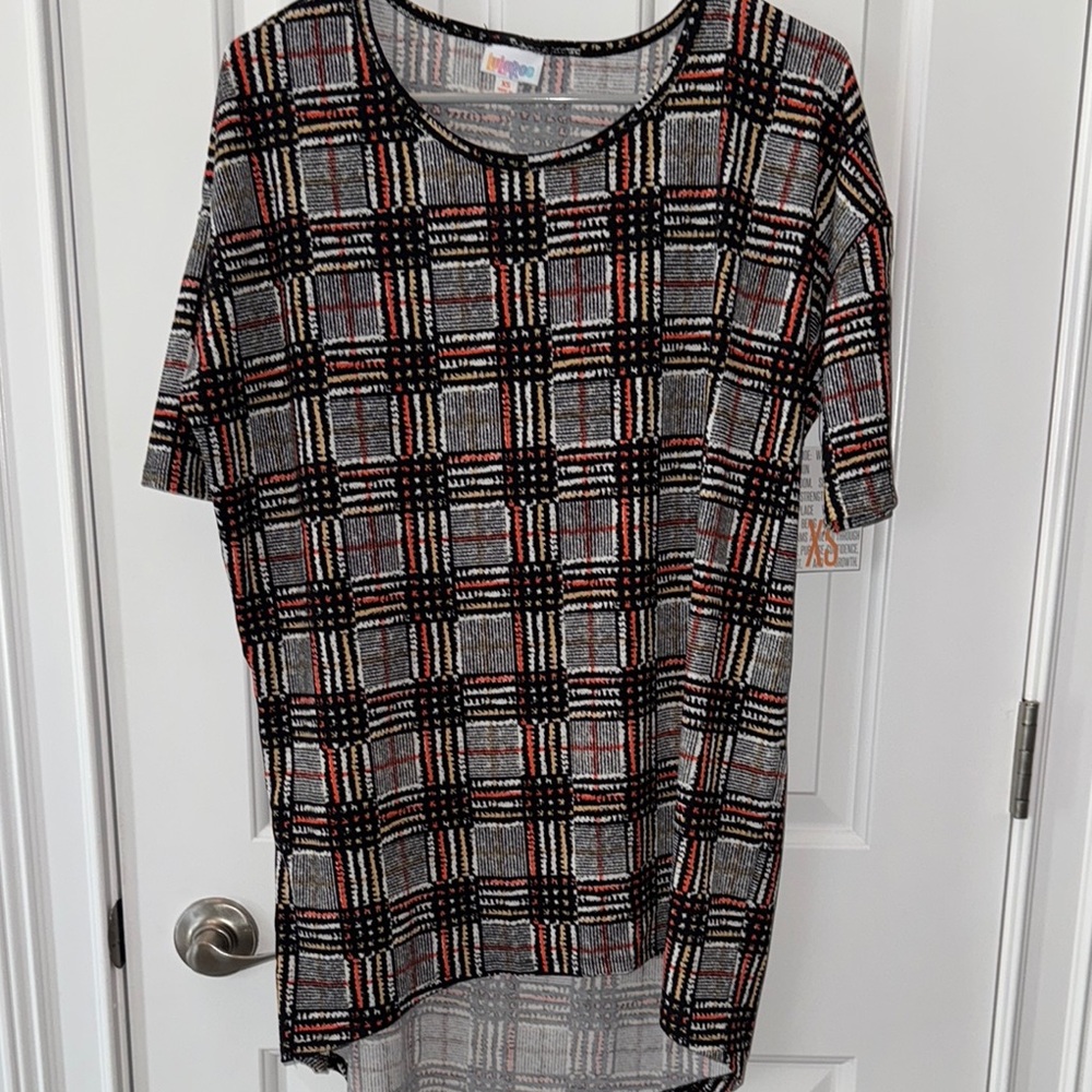 XS Plaid Women's Tunic Top